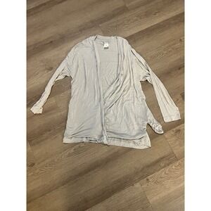 Gap Maternity Open Front Cardigan Gray Long Sleeve Pockets Size M
